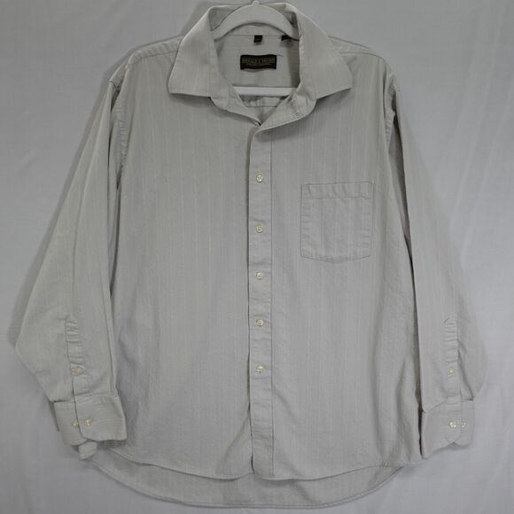 Donald J. Trump Signature Collection Button Dress Shirt Mens 17.5 34/35 Gray - Picture 14 of 16